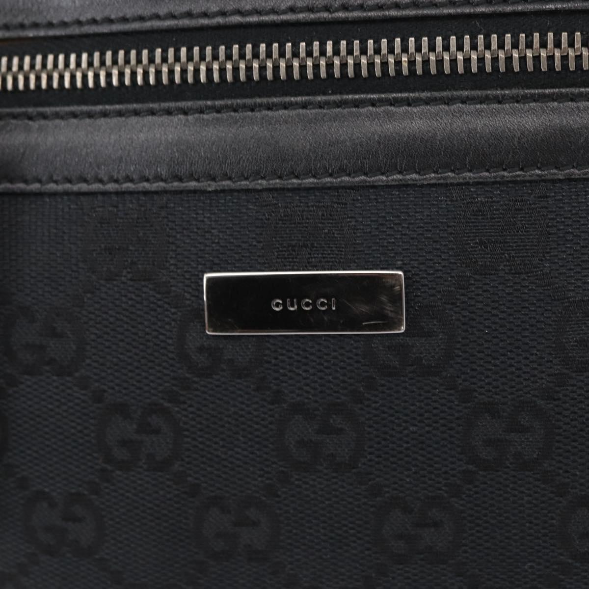 GUCCI GG Canvas Shoulder Bag Black Silver 001 4299 1669 Auth 154332