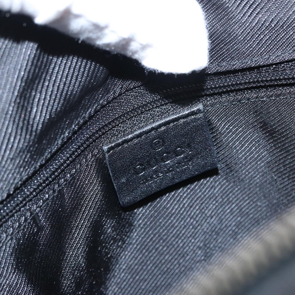 GUCCI GG Canvas Shoulder Bag Black Silver 001 4299 1669 Auth 154332