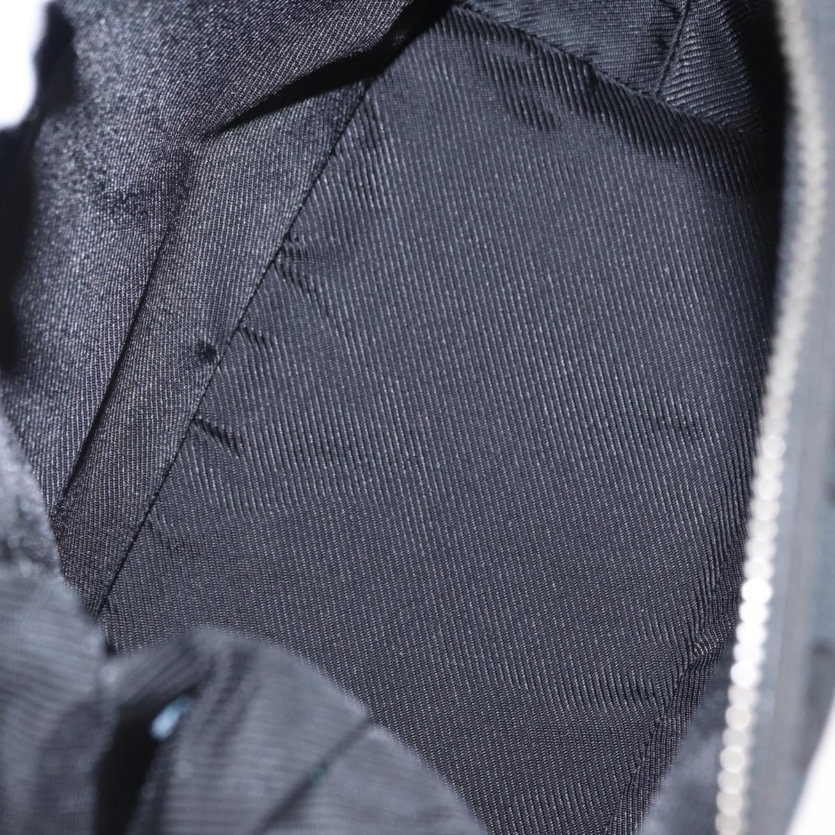 GUCCI GG Canvas Shoulder Bag Black Silver 001 4299 1669 Auth 154332