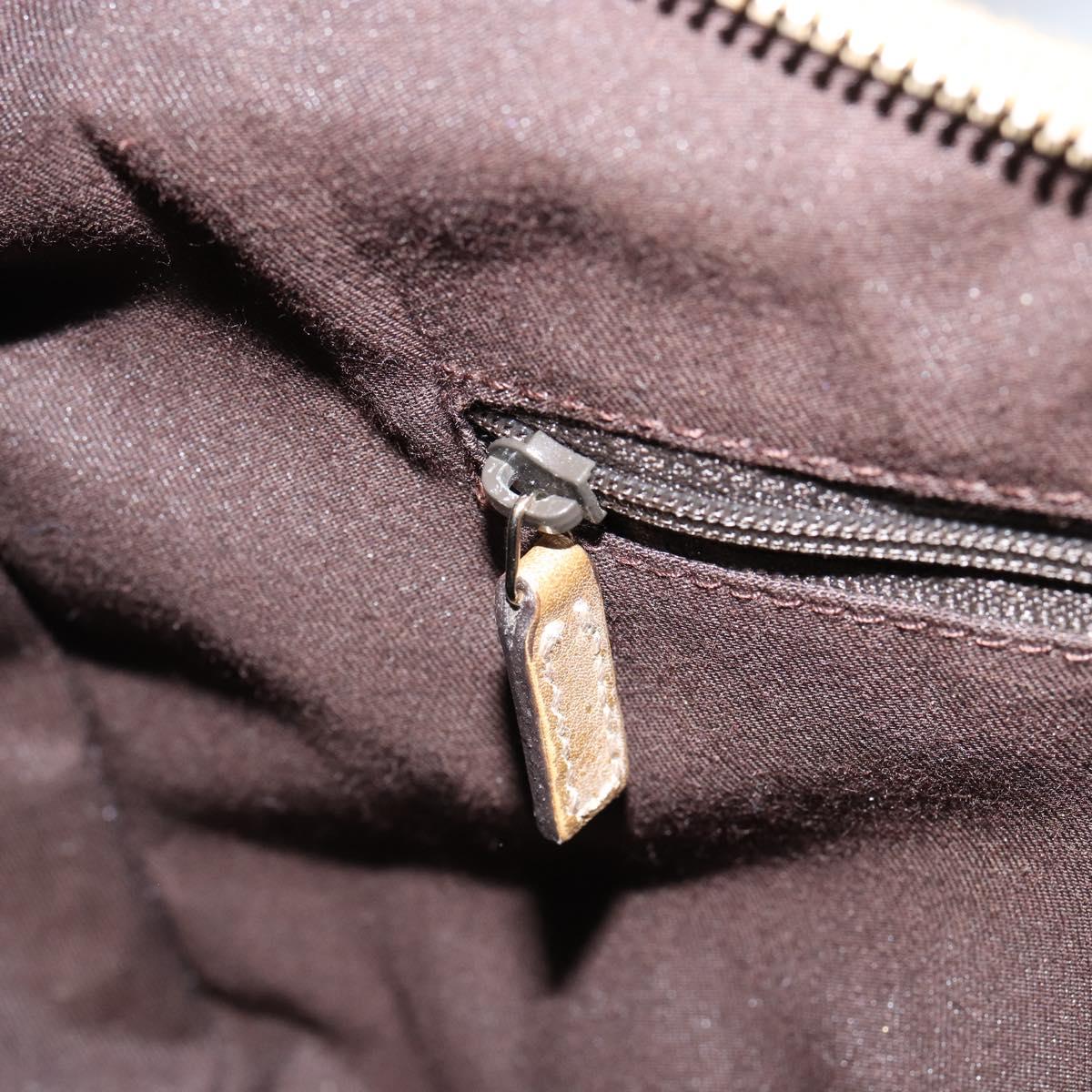 GUCCI GG Crystal Abbey Shoulder Bag Beige Gold 190525 Auth 154333