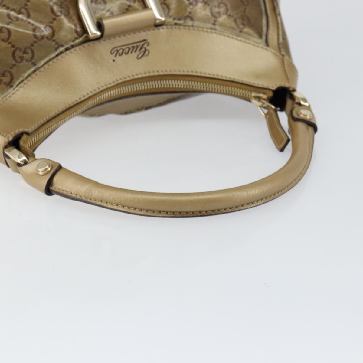 GUCCI GG Crystal Abbey Shoulder Bag Beige Gold 190525 Auth 154333