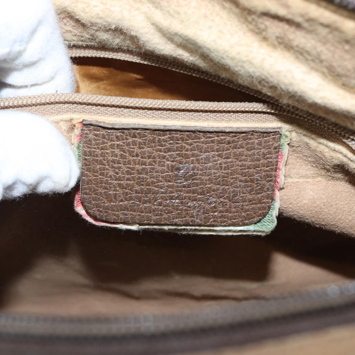 GUCCI GG Supreme Web Sherry Line Boston Bag PVC Beige 116 02 006 Auth 154334