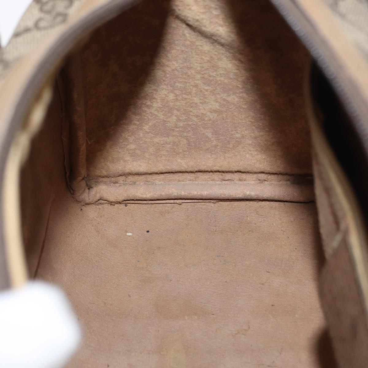 GUCCI GG Supreme Web Sherry Line Boston Bag PVC Beige 116 02 006 Auth 154334