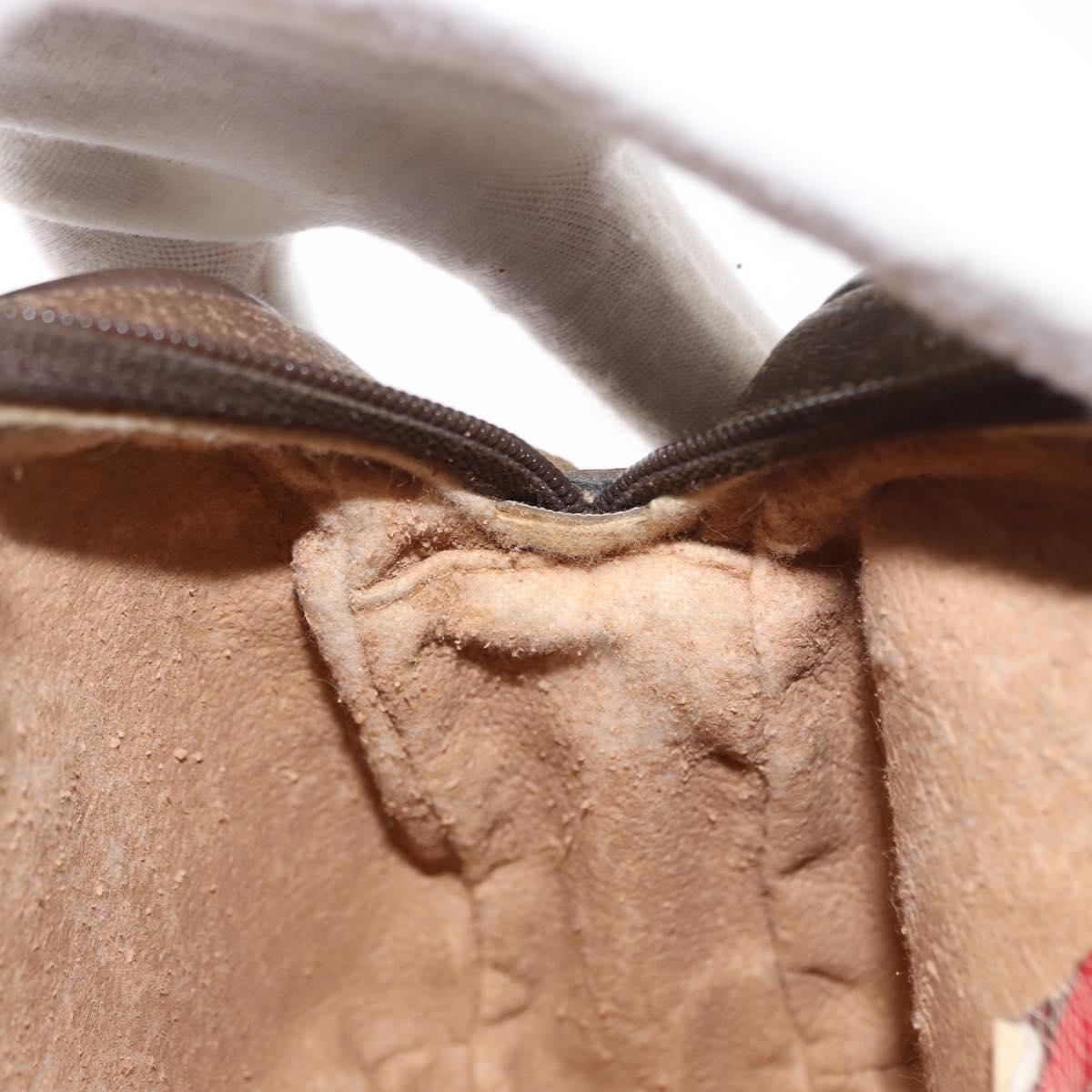 GUCCI GG Supreme Web Sherry Line Bag PVC Beige Gold 89 02 066 Auth 154335