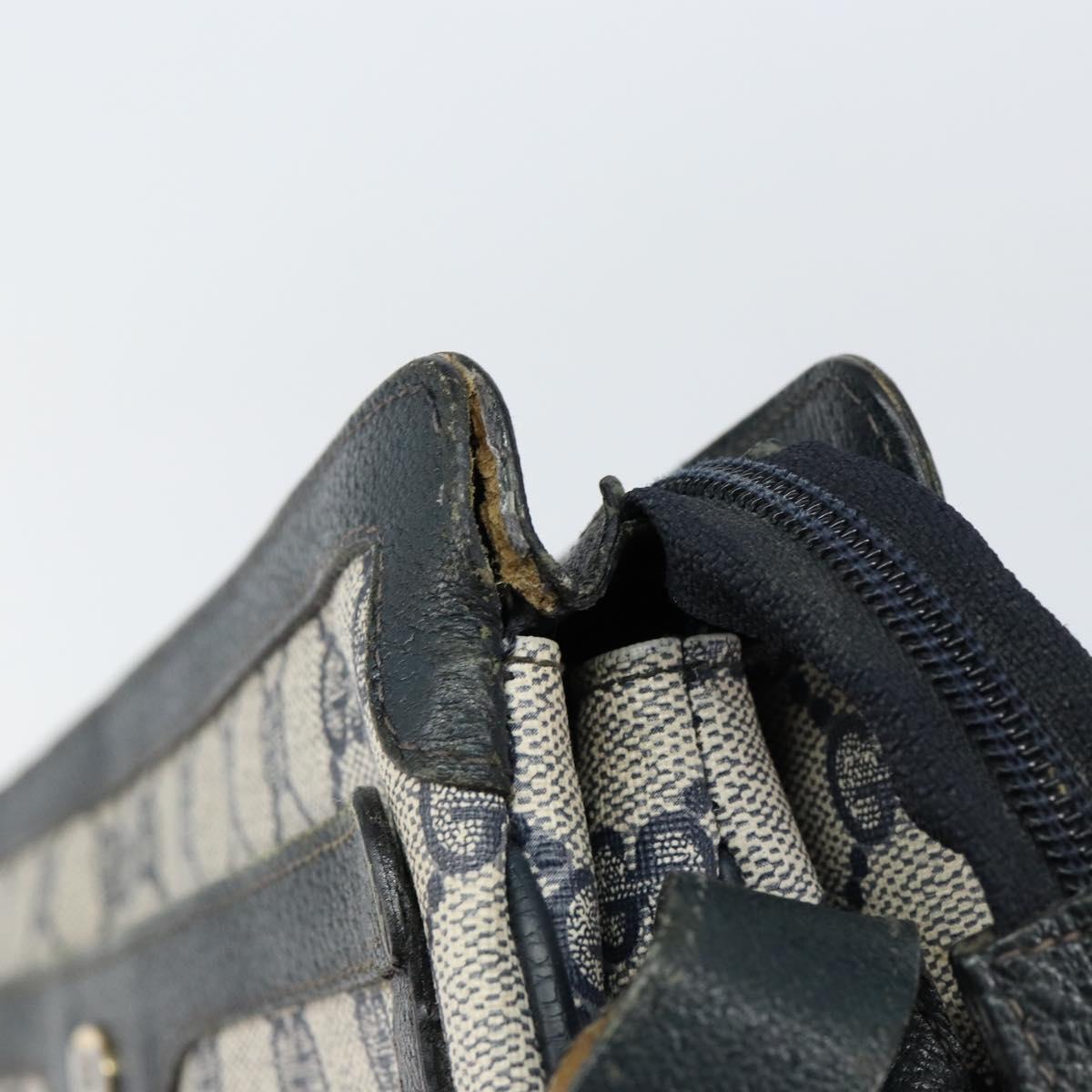 GUCCI GG Supreme Sherry Line Shoulder Bag PVC Navy Gold 14 02 013 Auth 154336