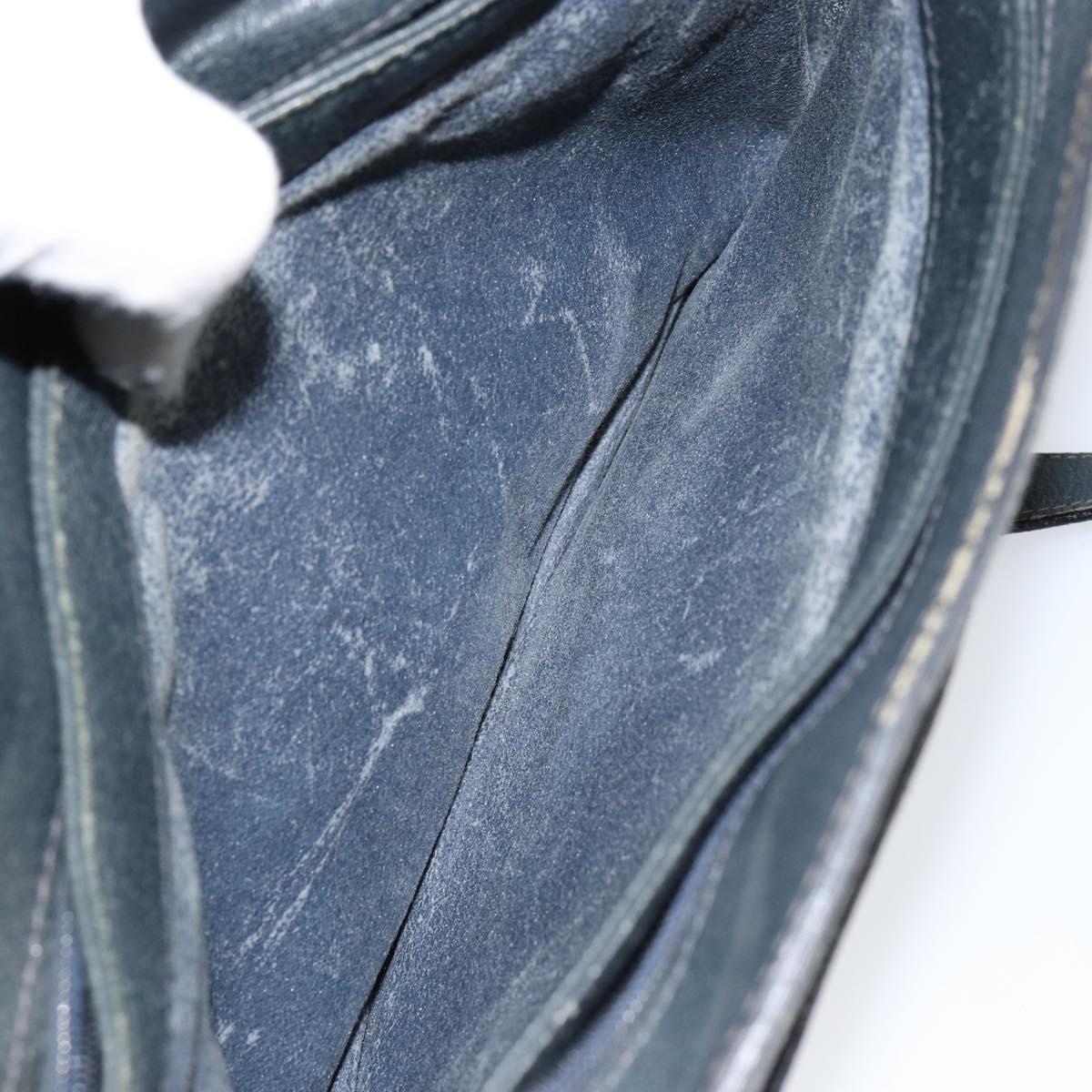 GUCCI GG Supreme Sherry Line Shoulder Bag PVC Navy Gold 14 02 013 Auth 154336