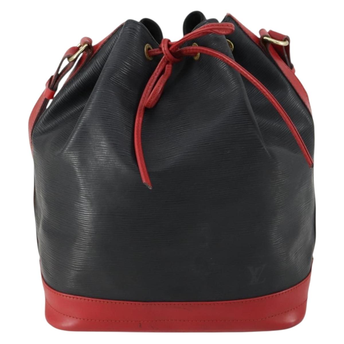 LOUIS VUITTON Epi Noe Shoulder Bag Bicolor Black Red M44017 LV Auth 154341