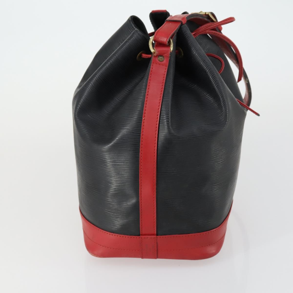 LOUIS VUITTON Epi Noe Shoulder Bag Bicolor Black Red M44017 LV Auth 154341