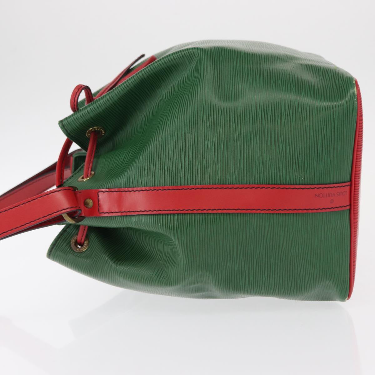LOUIS VUITTON Epi Petit Noe Shoulder Bag Bicolor Green Red M44147 LV Auth 154342