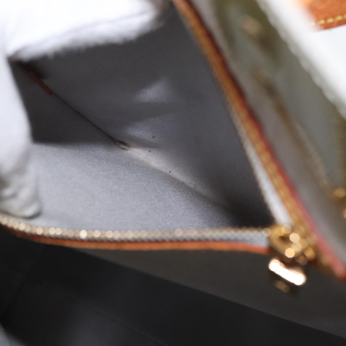 LOUIS VUITTON Monogram Vernis Reade MM Hand Bag Gris M91142 LV Auth 154344