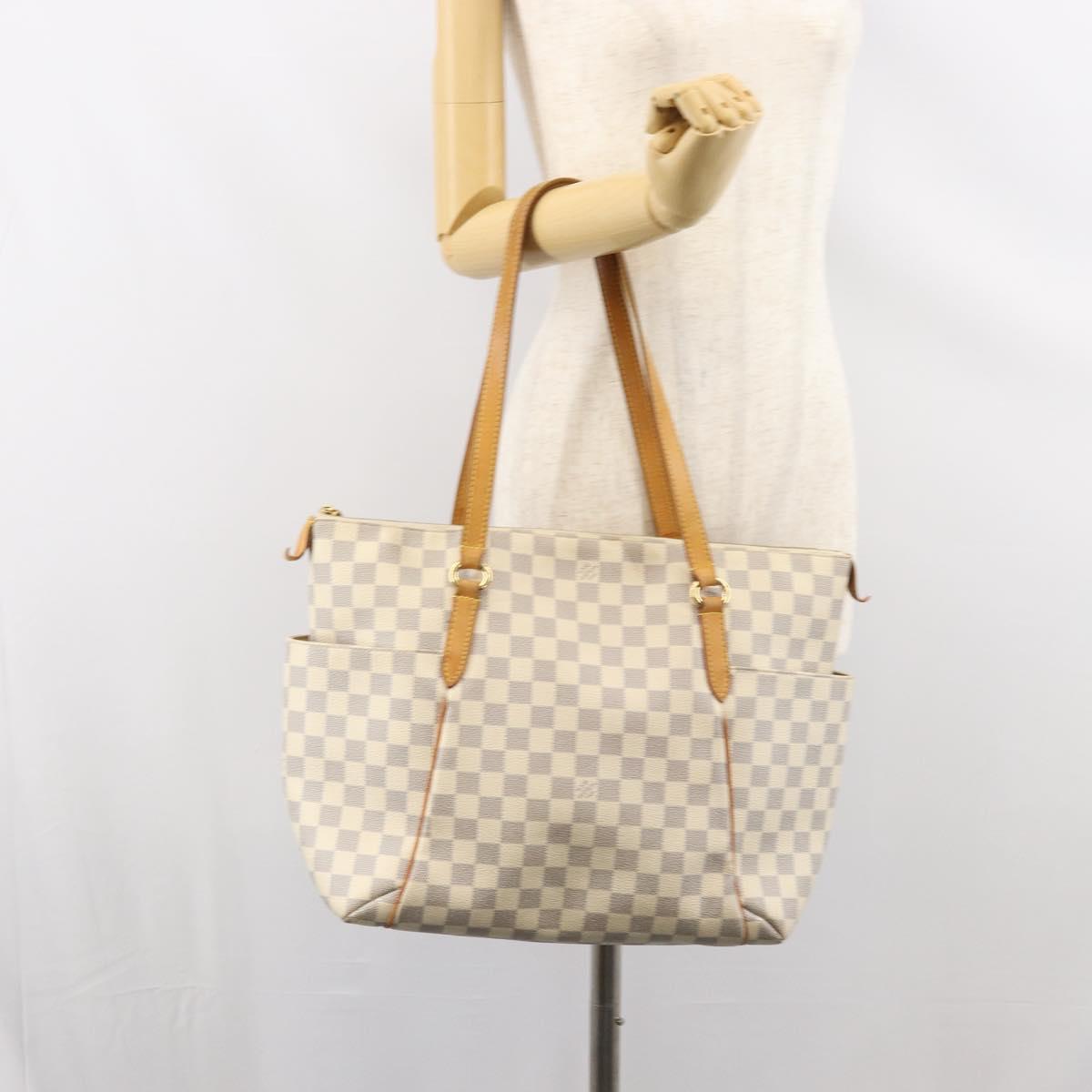 LOUIS VUITTON Damier Azur Totally MM Tote Bag N51262 LV Auth 154345