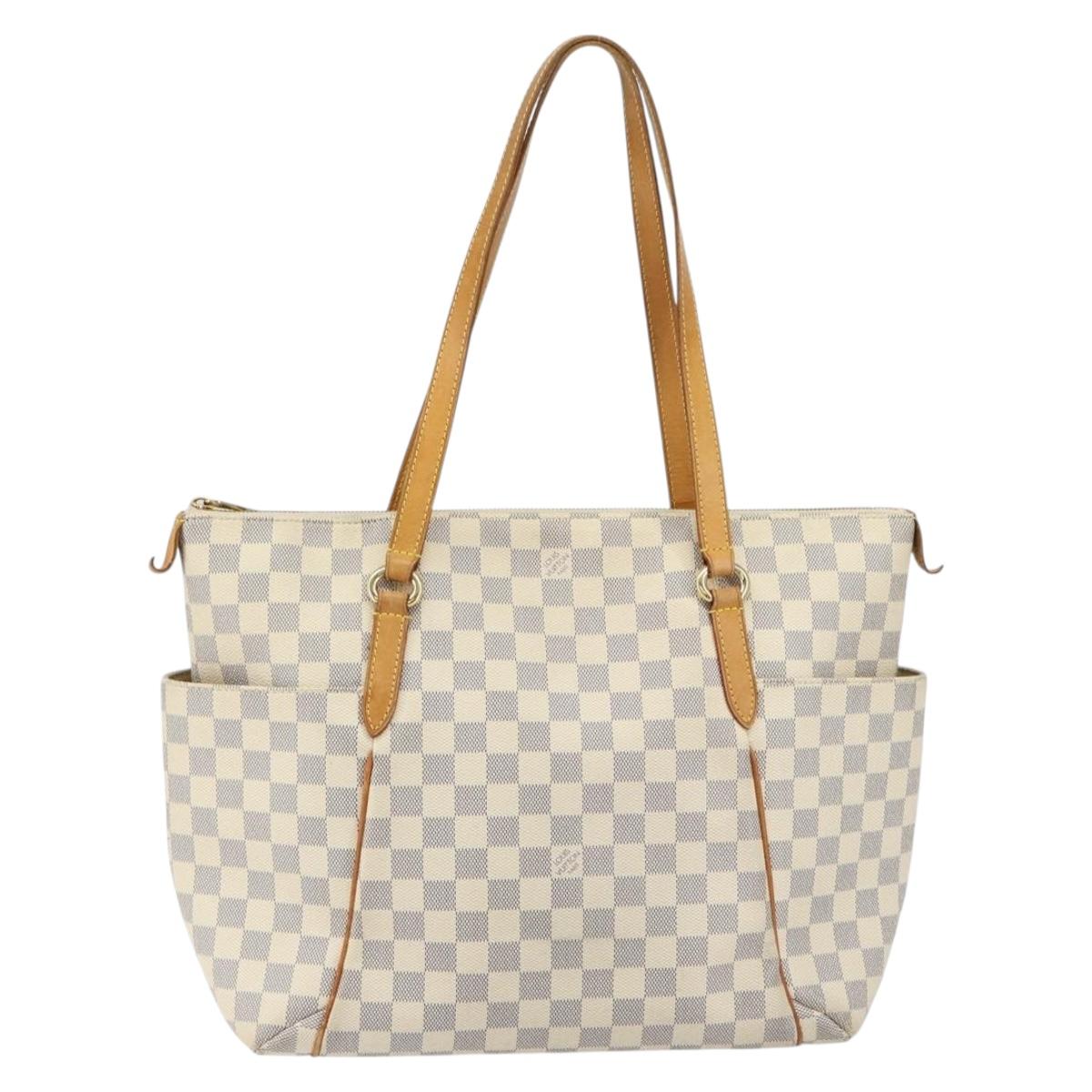 LOUIS VUITTON Damier Azur Totally MM Tote Bag N51262 LV Auth 154345
