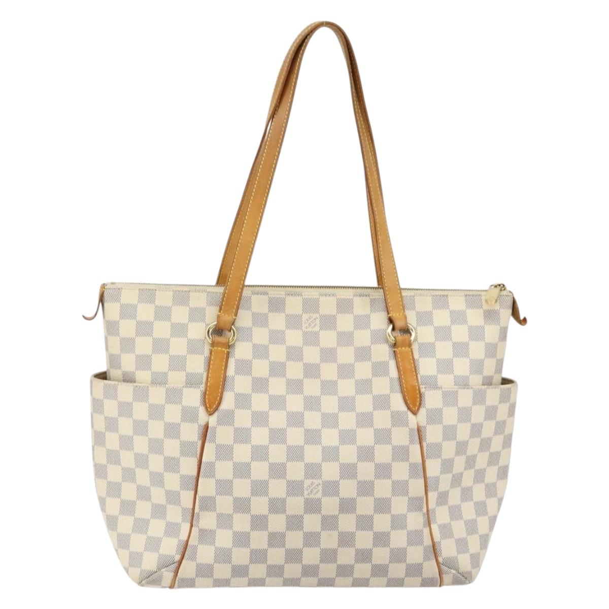 LOUIS VUITTON Damier Azur Totally MM Tote Bag N51262 LV Auth 154345