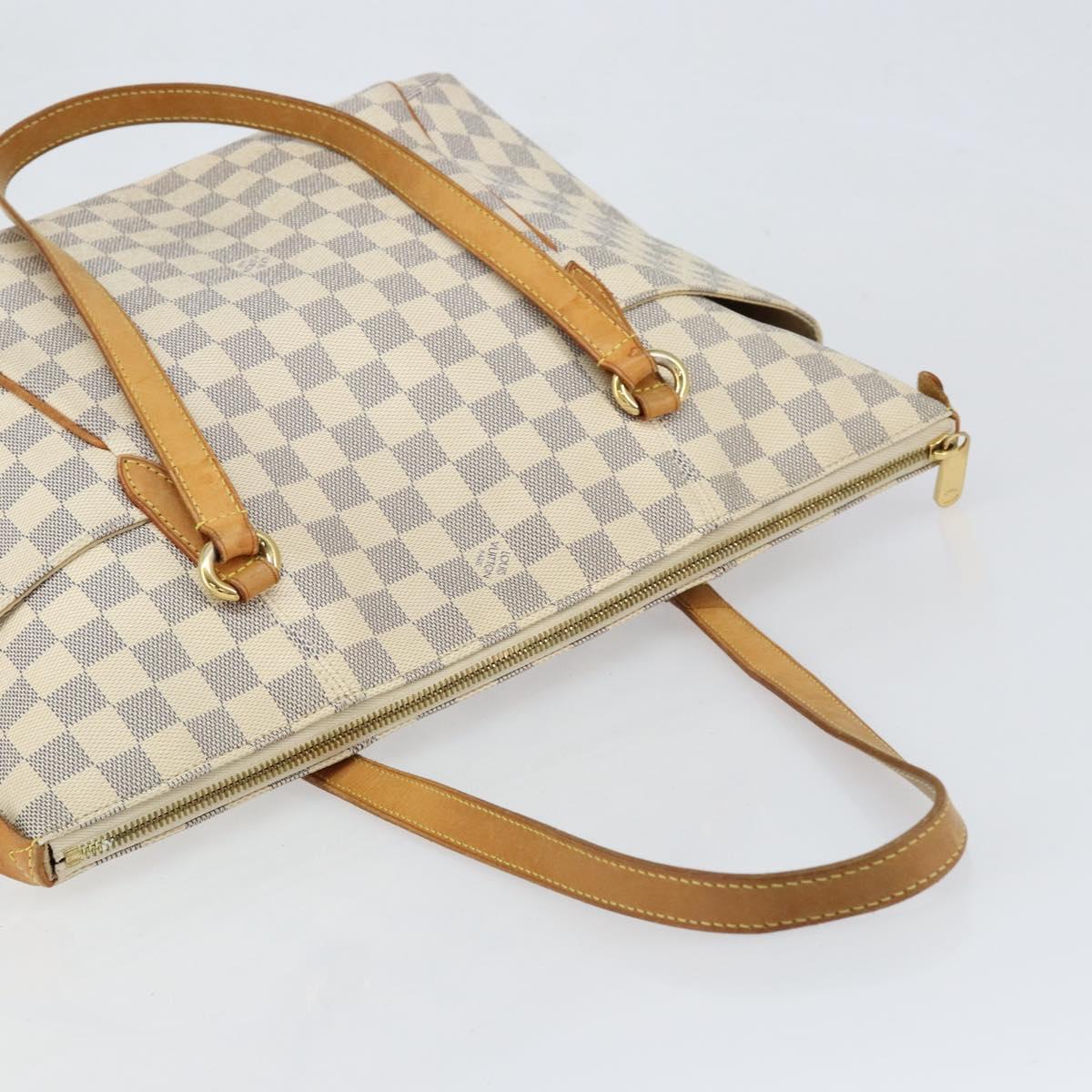 LOUIS VUITTON Damier Azur Totally MM Tote Bag N51262 LV Auth 154345