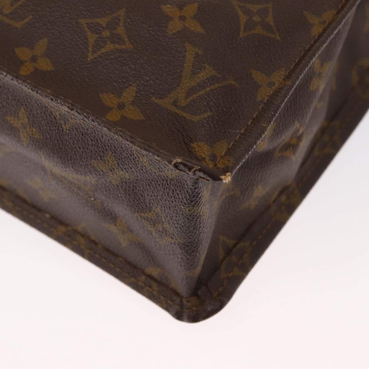 LOUIS VUITTON Monogram Sac Plat Hand Bag M51140 LV Auth 154353
