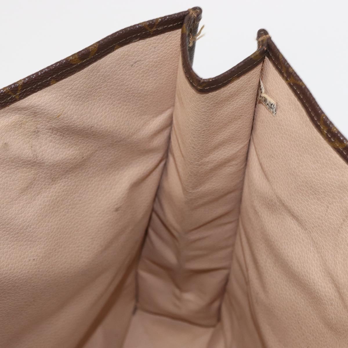 LOUIS VUITTON Monogram Sac Plat Hand Bag M51140 LV Auth 154353