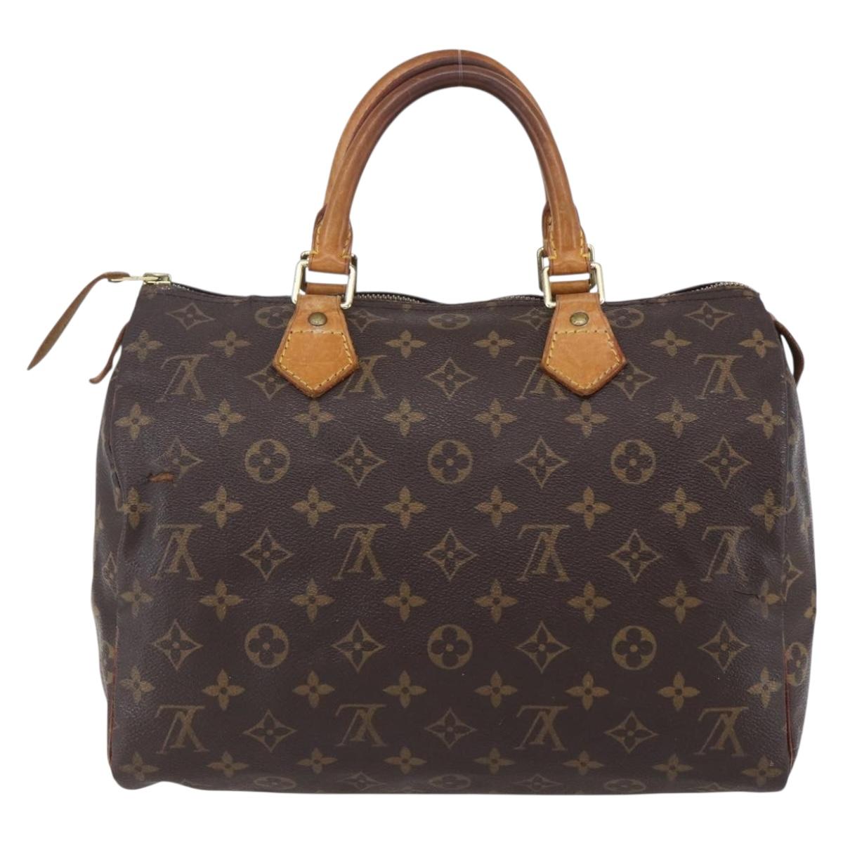 LOUIS VUITTON Monogram Speedy 30 Hand Bag M41526 LV Auth 154358