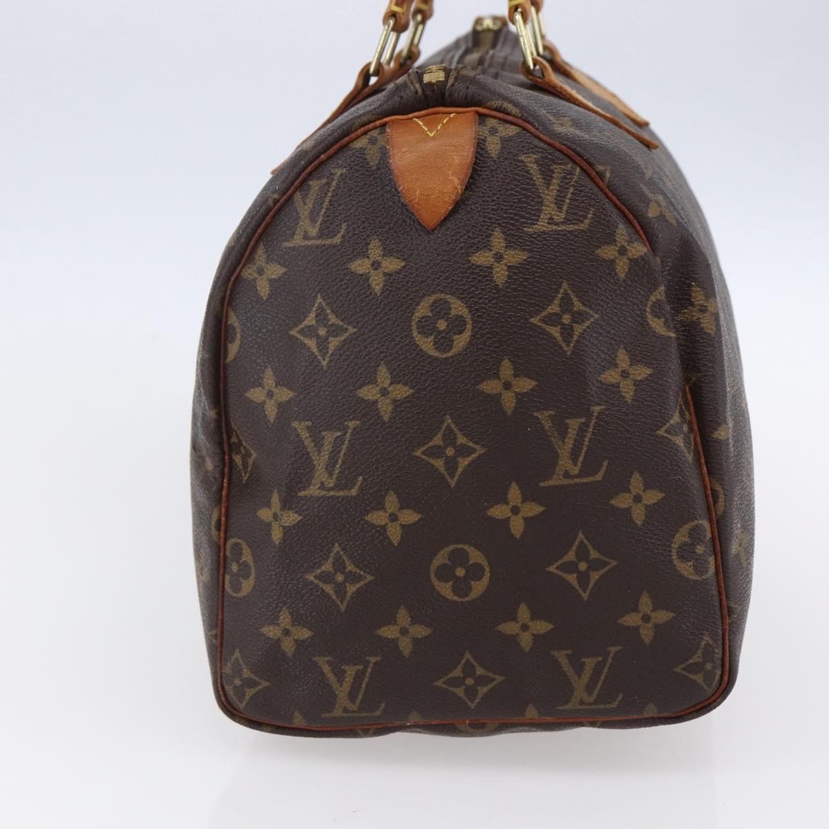 LOUIS VUITTON Monogram Speedy 30 Hand Bag M41526 LV Auth 154358
