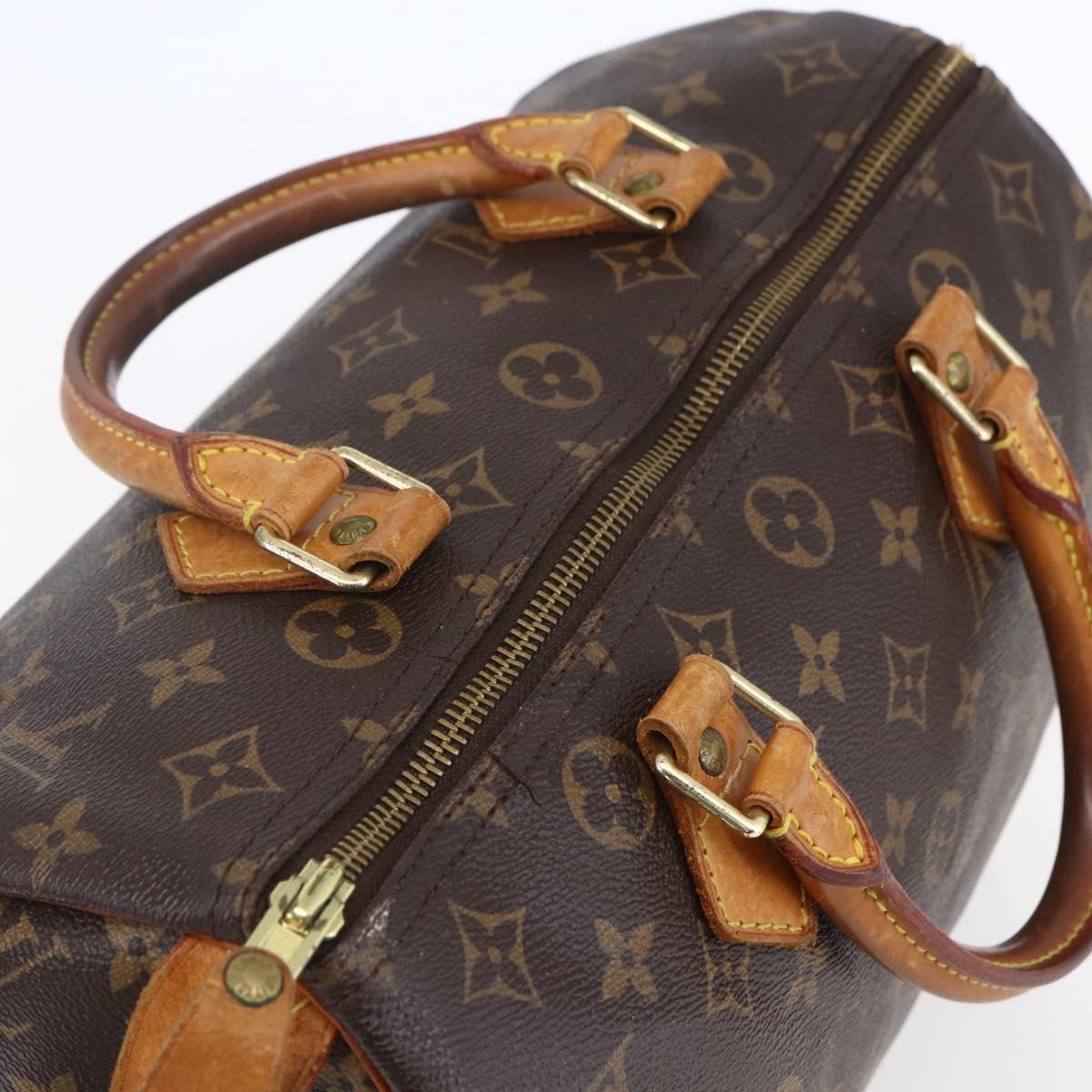 LOUIS VUITTON Monogram Speedy 30 Hand Bag M41526 LV Auth 154358