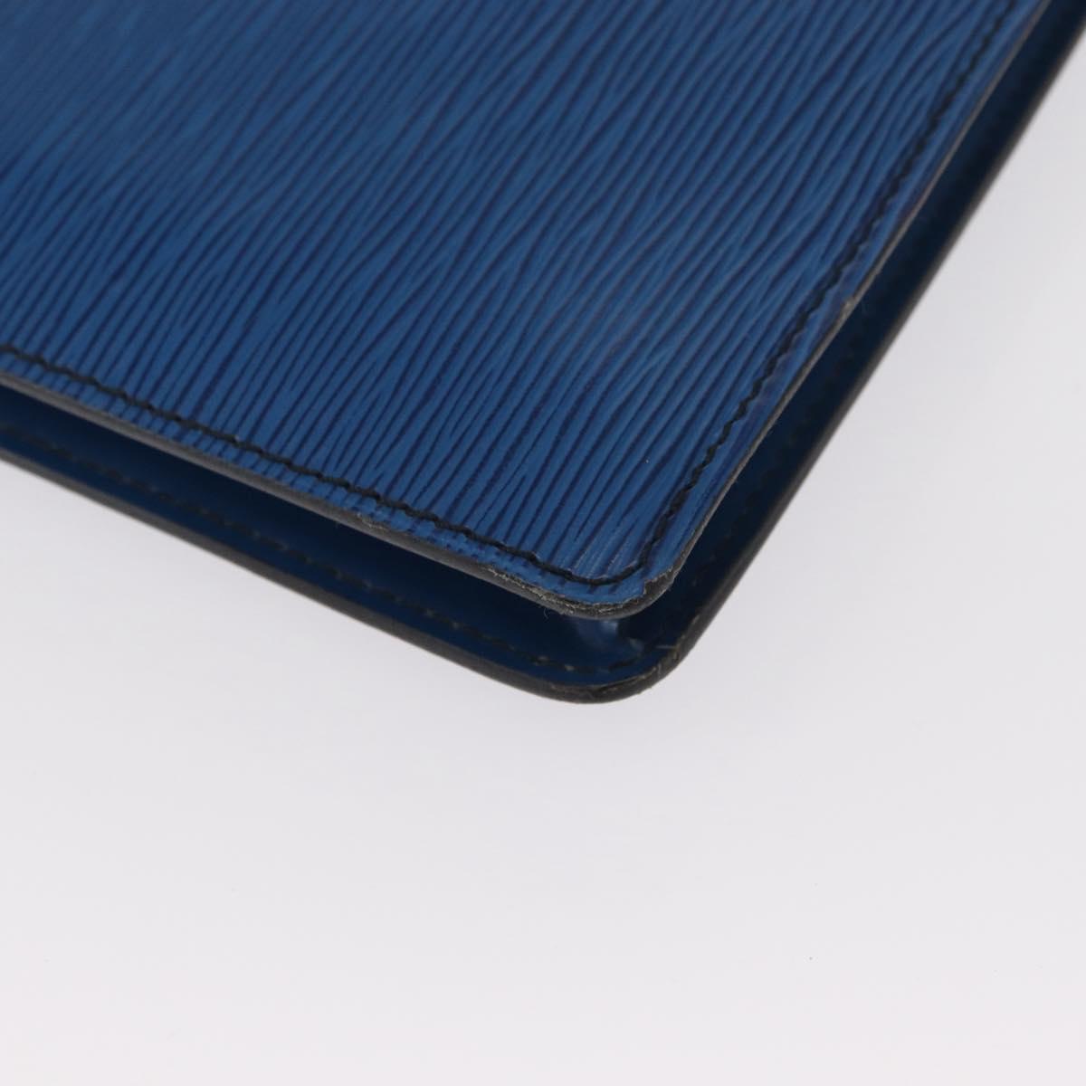 LOUIS VUITTON Epi Porte Documents Senatur Clutch Bag Blue M54455 LV Auth 154359