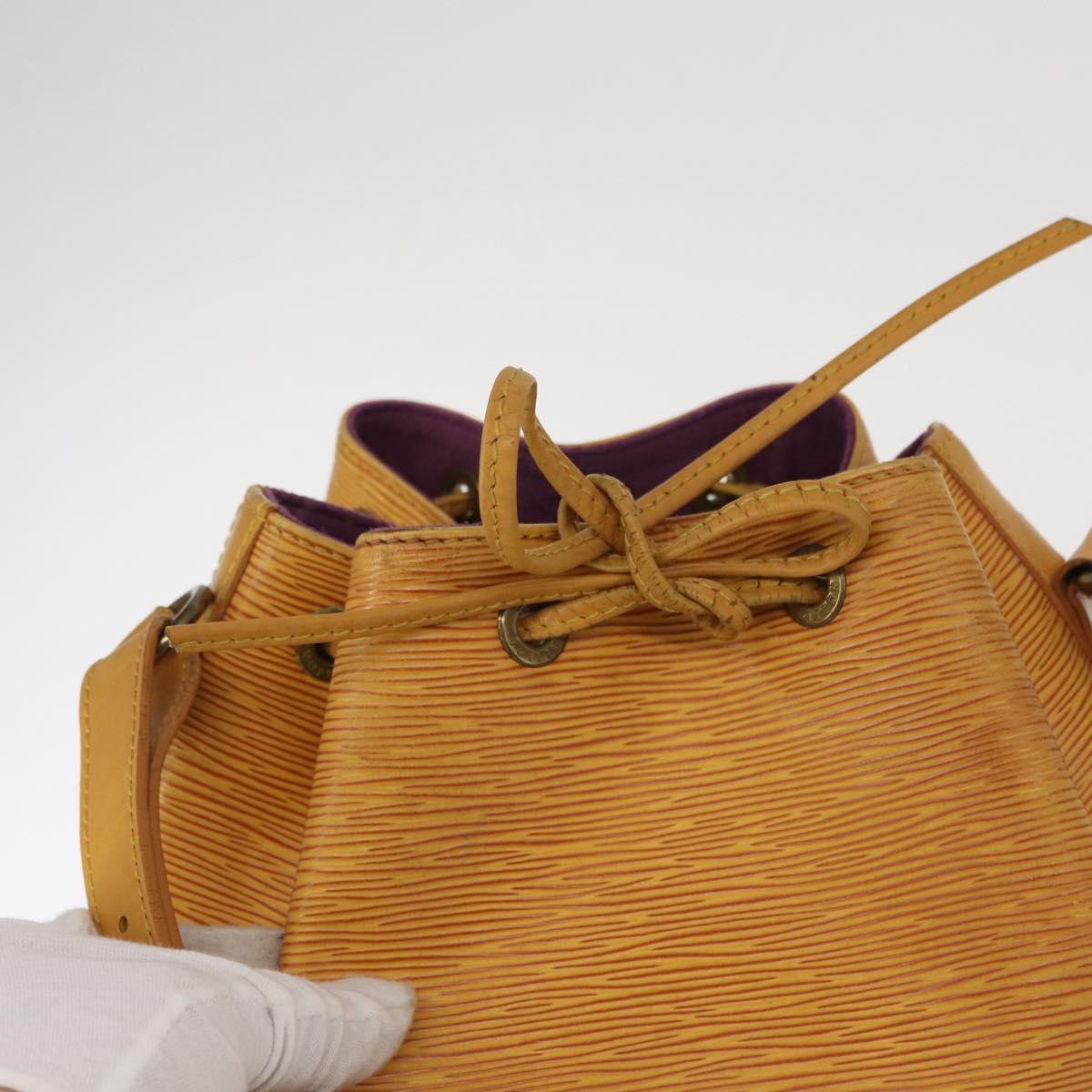 LOUIS VUITTON Epi Petit Noe Shoulder Bag Yellow M44109 LV Auth 154360