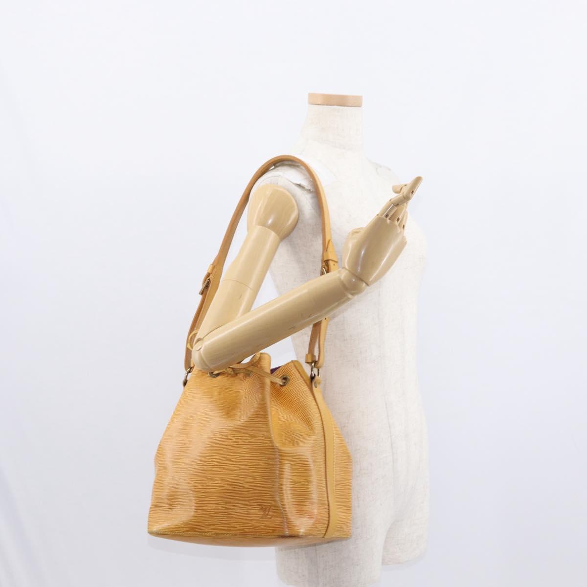 LOUIS VUITTON Epi Petit Noe Shoulder Bag Yellow M44109 LV Auth 154360