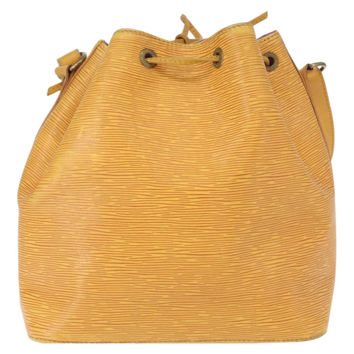 LOUIS VUITTON Epi Petit Noe Shoulder Bag Yellow M44109 LV Auth 154360