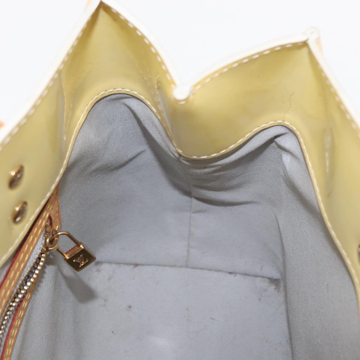 LOUIS VUITTON Monogram Vernis Reade PM Hand Bag Perle M91336 LV Auth 154363