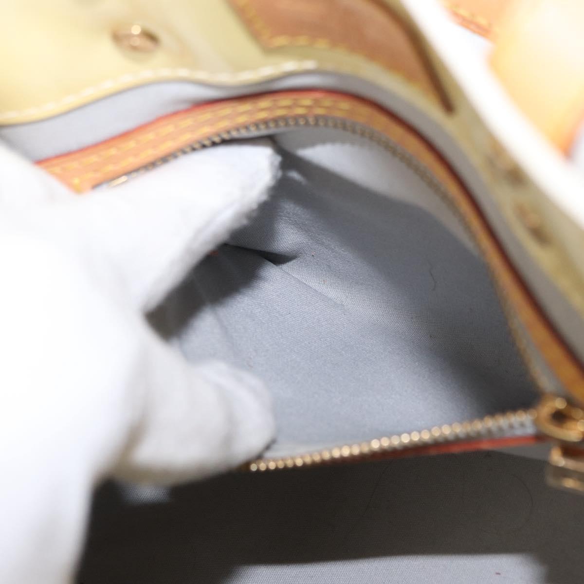 LOUIS VUITTON Monogram Vernis Reade PM Hand Bag Perle M91336 LV Auth 154363