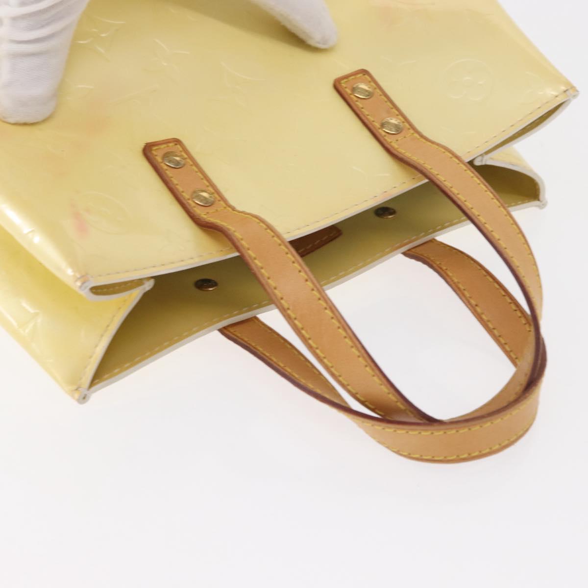 LOUIS VUITTON Monogram Vernis Reade PM Hand Bag Perle M91336 LV Auth 154363