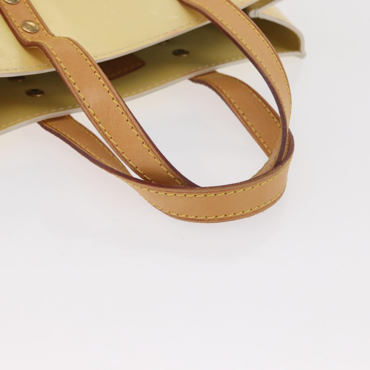 LOUIS VUITTON Monogram Vernis Reade PM Hand Bag Perle M91336 LV Auth 154363