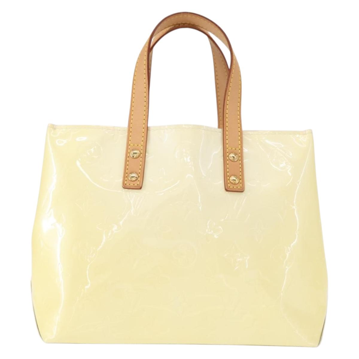 LOUIS VUITTON Monogram Vernis Reade PM Hand Bag Perle M91336 LV Auth 154364V