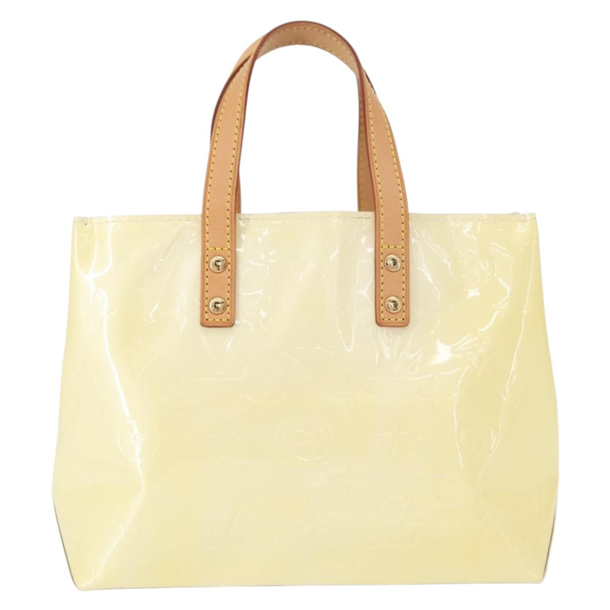 LOUIS VUITTON Monogram Vernis Reade PM Hand Bag Perle M91336 LV Auth 154364V