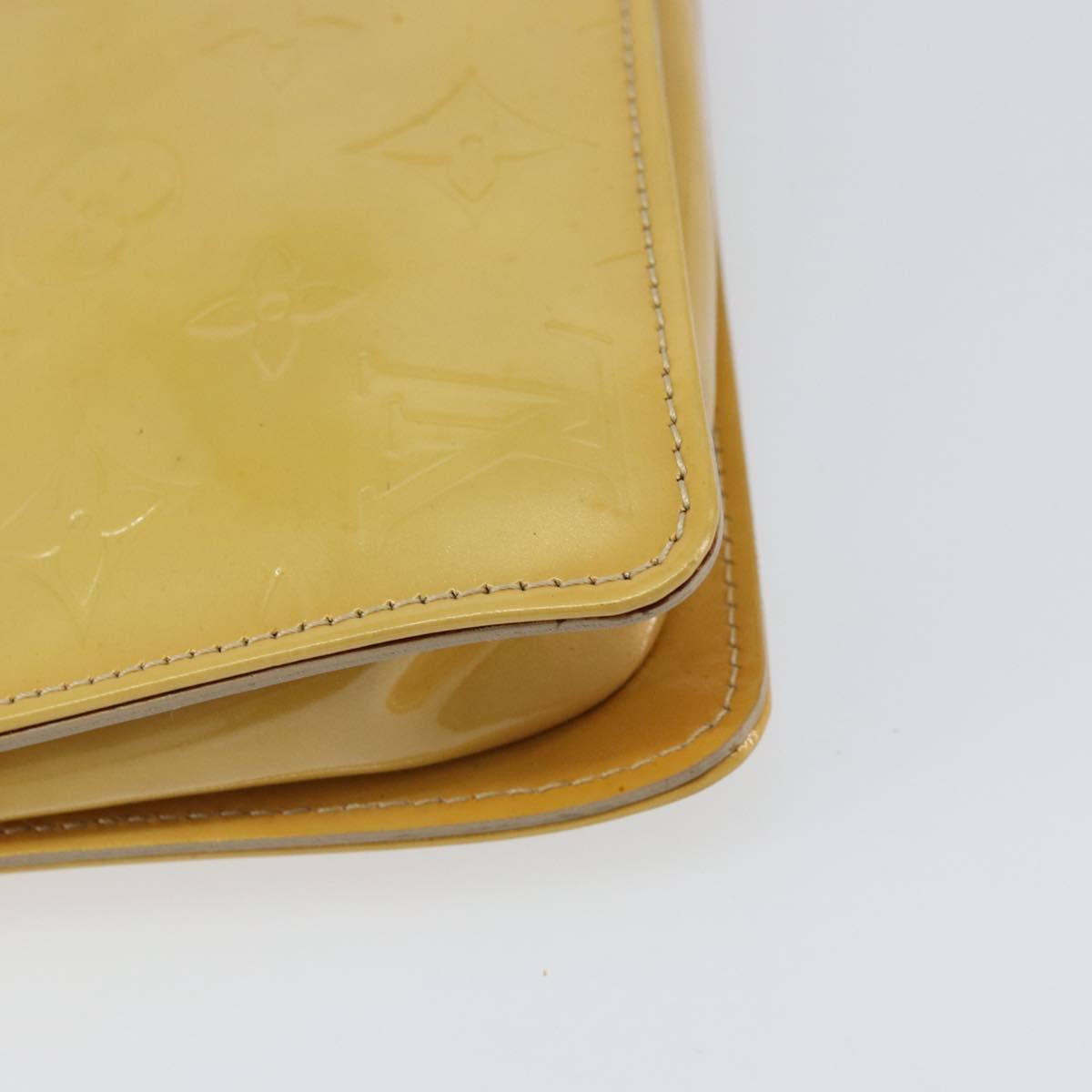 LOUIS VUITTON Monogram Vernis Lexington Pouch Beige M91010 LV Auth 154365