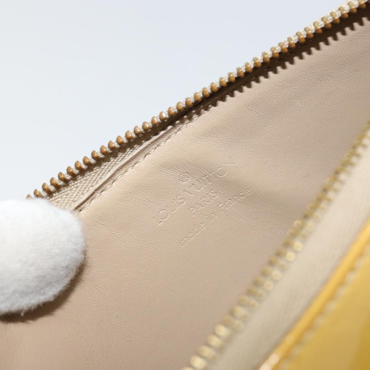 LOUIS VUITTON Monogram Vernis Lexington Pouch Beige M91010 LV Auth 154365