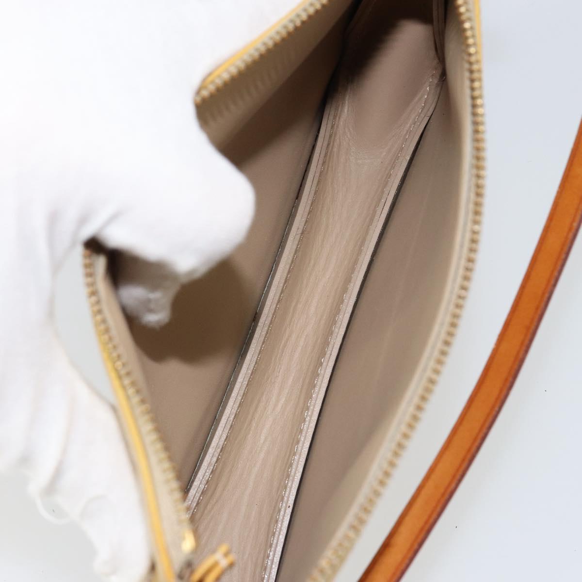 LOUIS VUITTON Monogram Vernis Lexington Pouch Beige M91010 LV Auth 154365