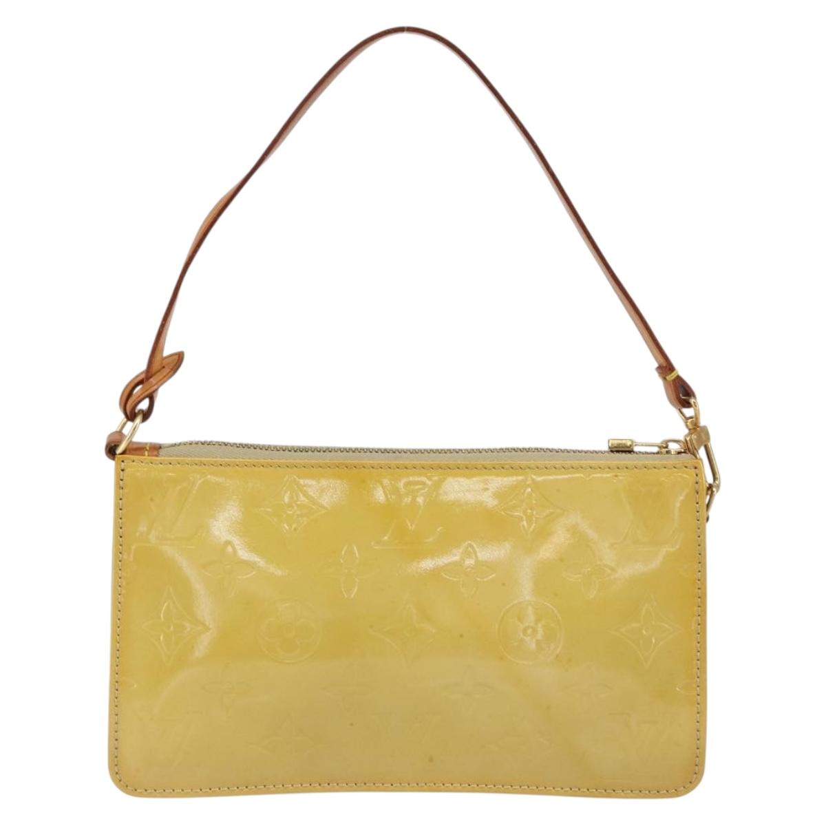 LOUIS VUITTON Monogram Vernis Lexington Pouch Beige M91010 LV Auth 154365