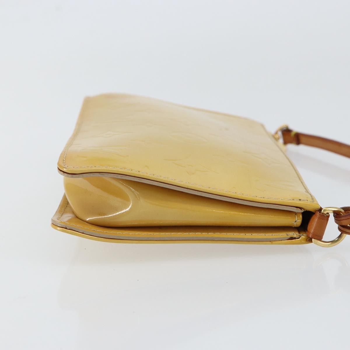 LOUIS VUITTON Monogram Vernis Lexington Pouch Beige M91010 LV Auth 154365