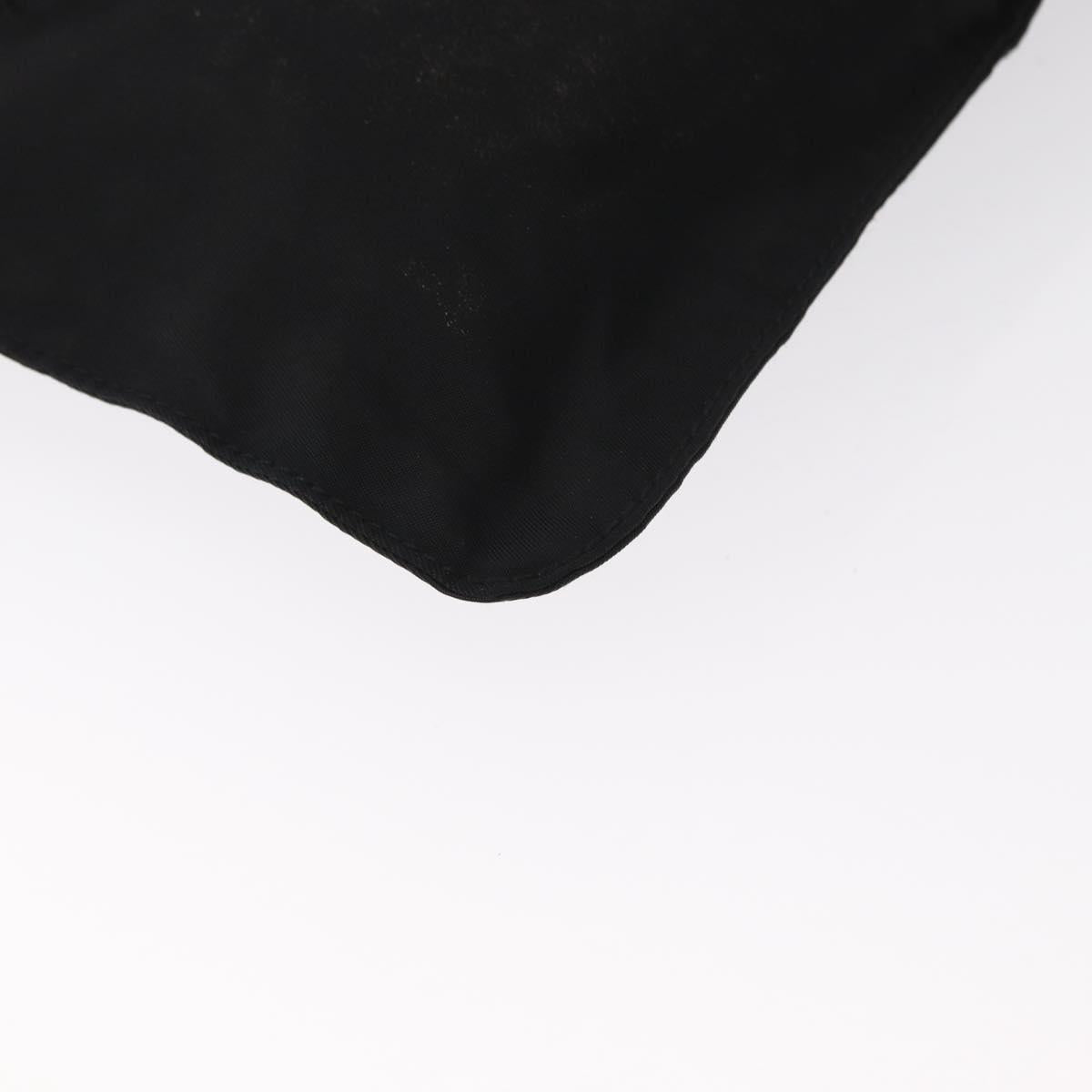 PRADA Waist bag Nylon Black Silver Auth 154367