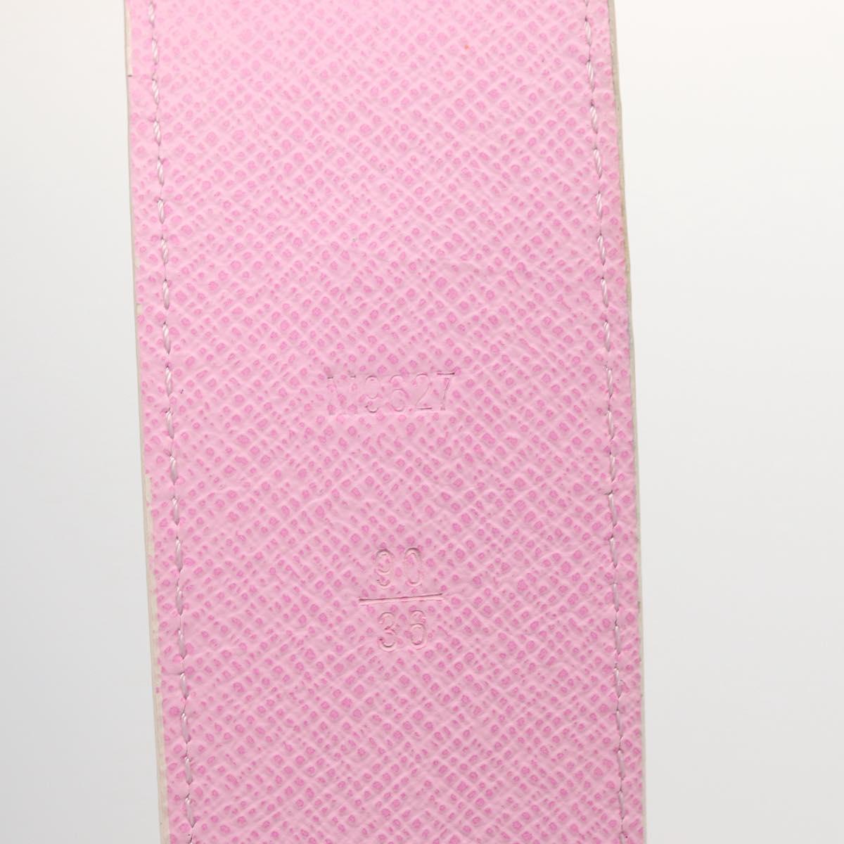 LOUIS VUITTON Monogram CeintureT&B Belt 41.3"" White M9627 LV Auth 154379