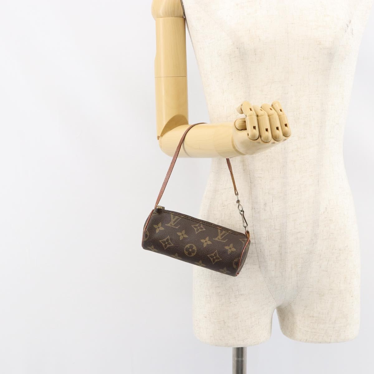 LOUIS VUITTON Monogram Papillon Pouch LV Auth 154381