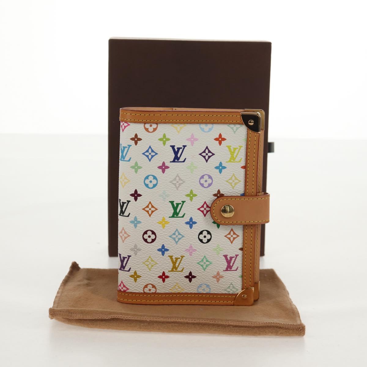 LOUIS VUITTON Multicolor Agenda PM Day Planner Cover White R21074 Auth 154385V