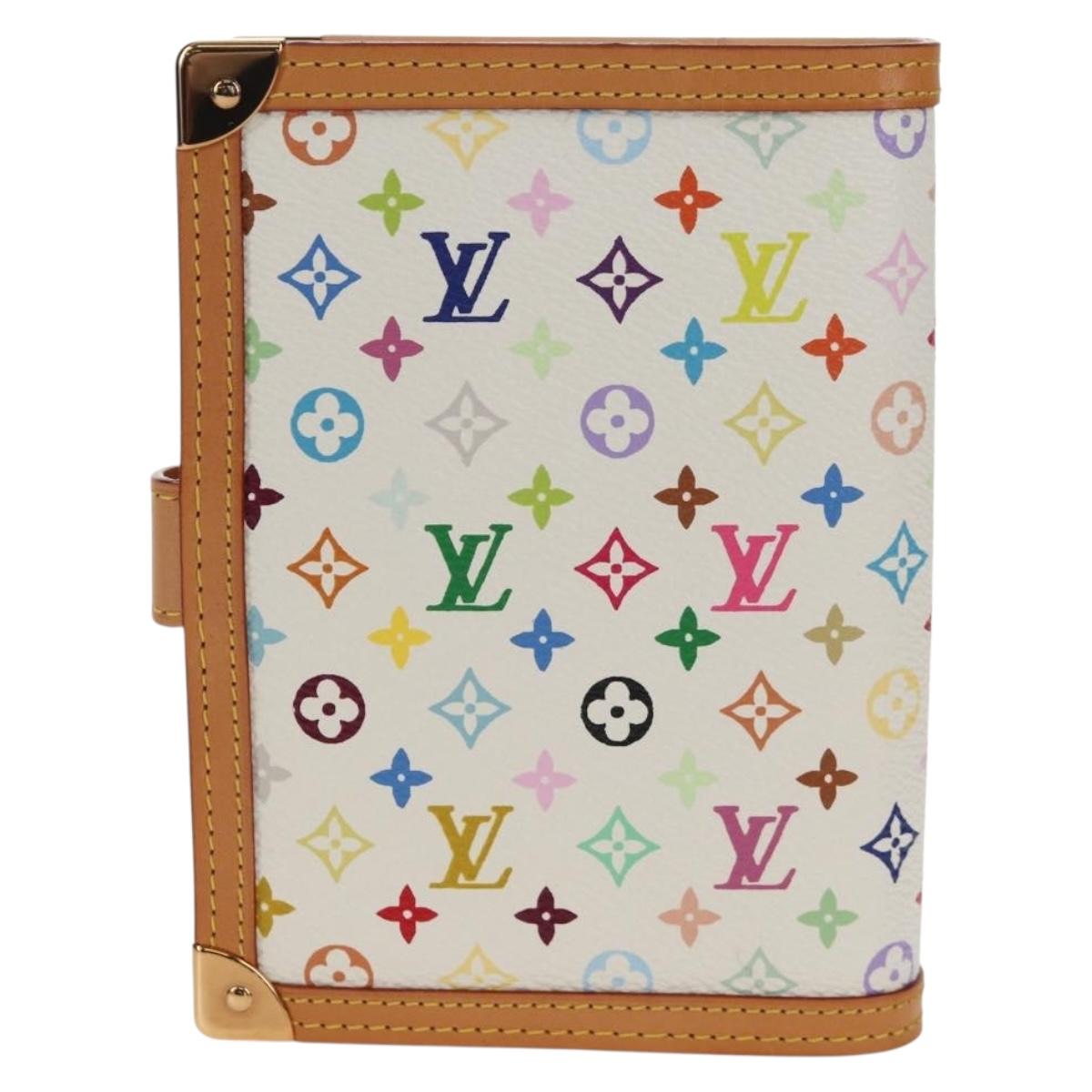 LOUIS VUITTON Multicolor Agenda PM Day Planner Cover White R21074 Auth 154385V