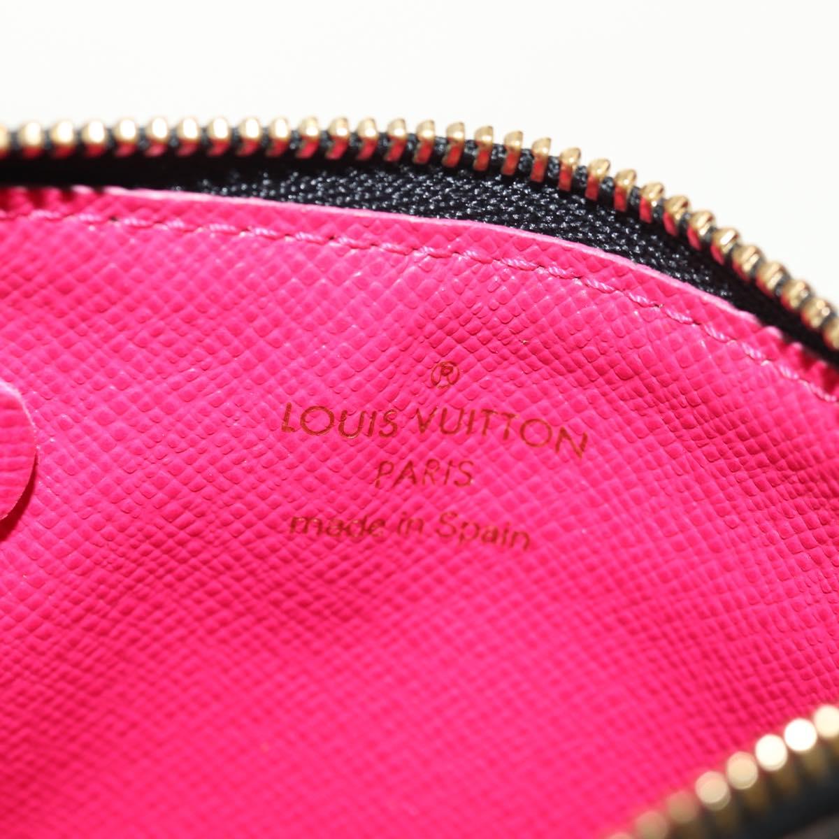 LOUIS VUITTON Multicolor Pochette Cles NM Coin Purse Black M60279 Auth 154386V