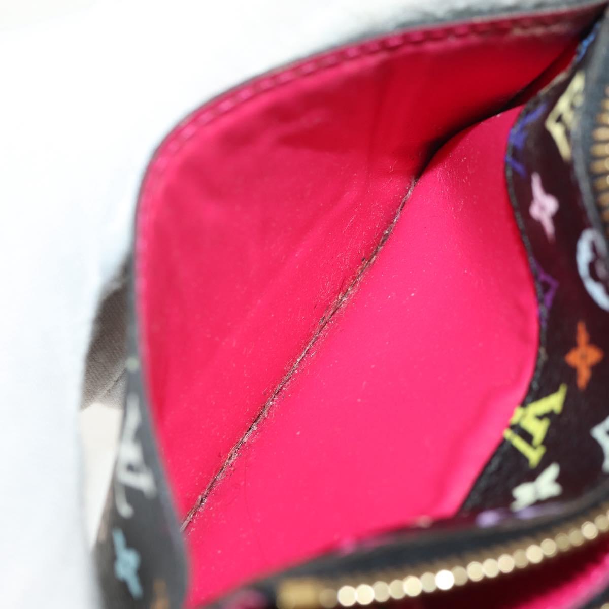 LOUIS VUITTON Multicolor Pochette Cles NM Coin Purse Black M60279 Auth 154386V