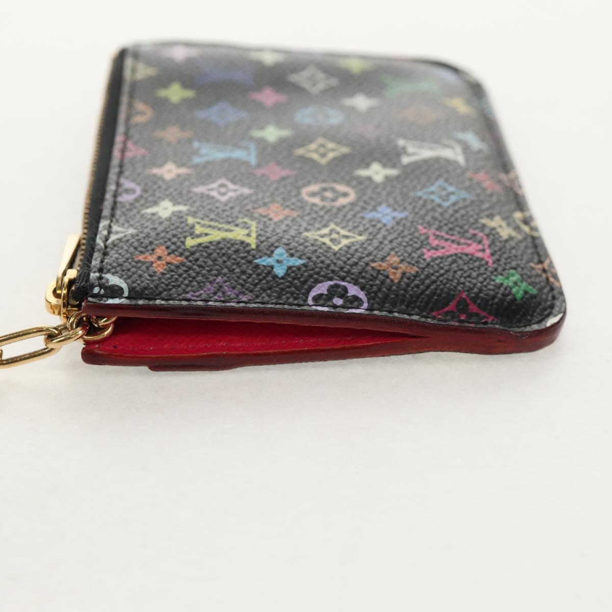 LOUIS VUITTON Multicolor Pochette Cles NM Coin Purse Black M60279 Auth 154386V