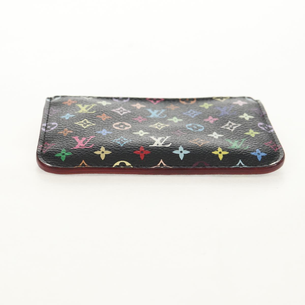 LOUIS VUITTON Multicolor Pochette Cles NM Coin Purse Black M60279 Auth 154386V