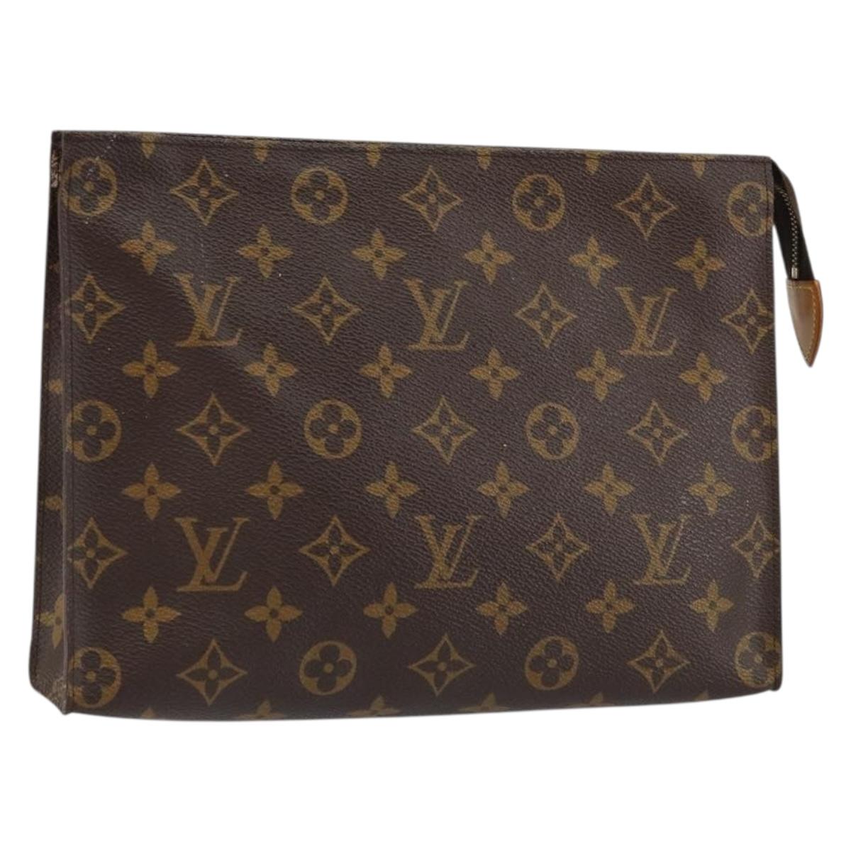 LOUIS VUITTON Monogram Poche Toilette 26 Pouch M47542 LV Auth 154393
