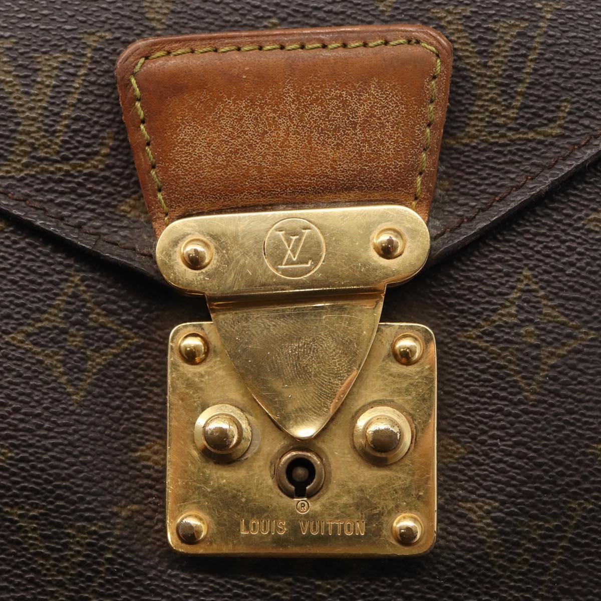 LOUIS VUITTON Monogram Porte Documents Senatur Briefcase M53335 LV Auth 154395