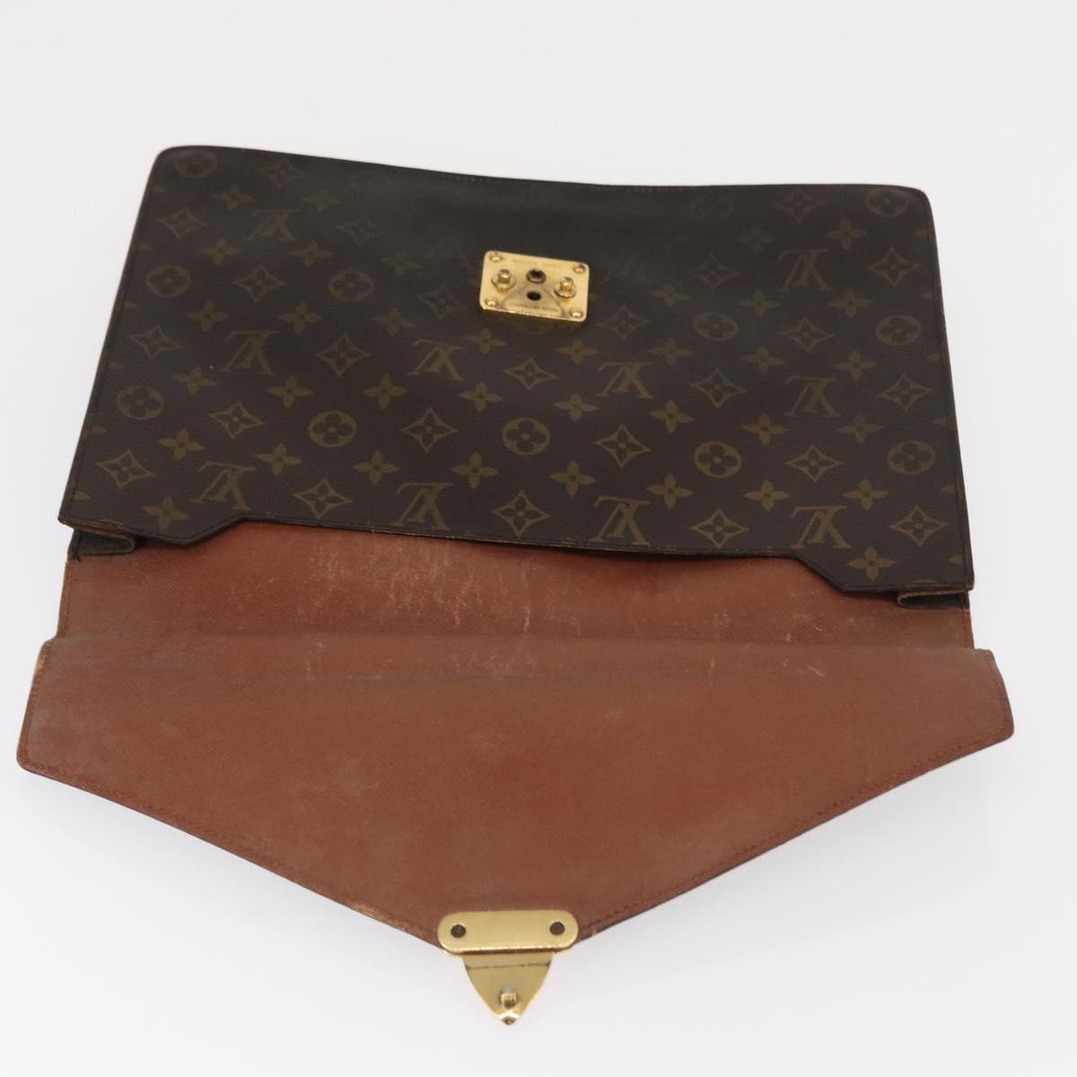 LOUIS VUITTON Monogram Porte Documents Senatur Briefcase M53335 LV Auth 154395
